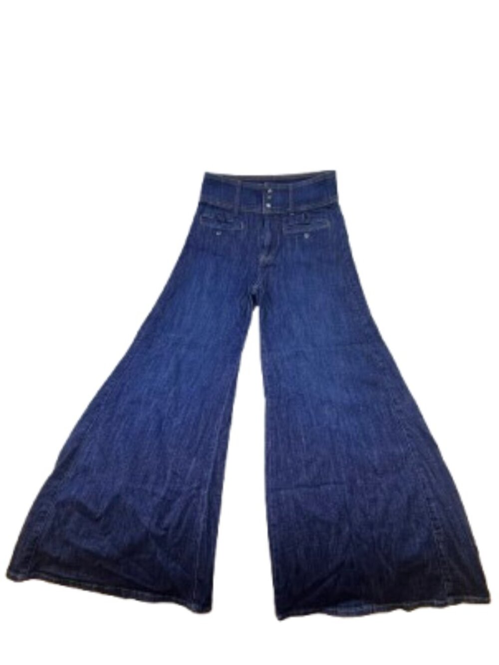 Pilcro Dark Blue High-Rise Wide-Leg Trouser Jeans N254-33